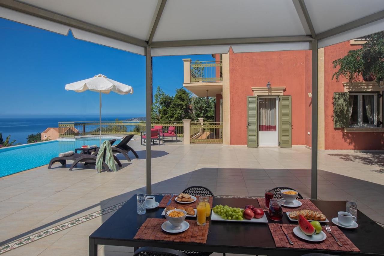Lourdas Beach View Villa Vlachata エクステリア 写真