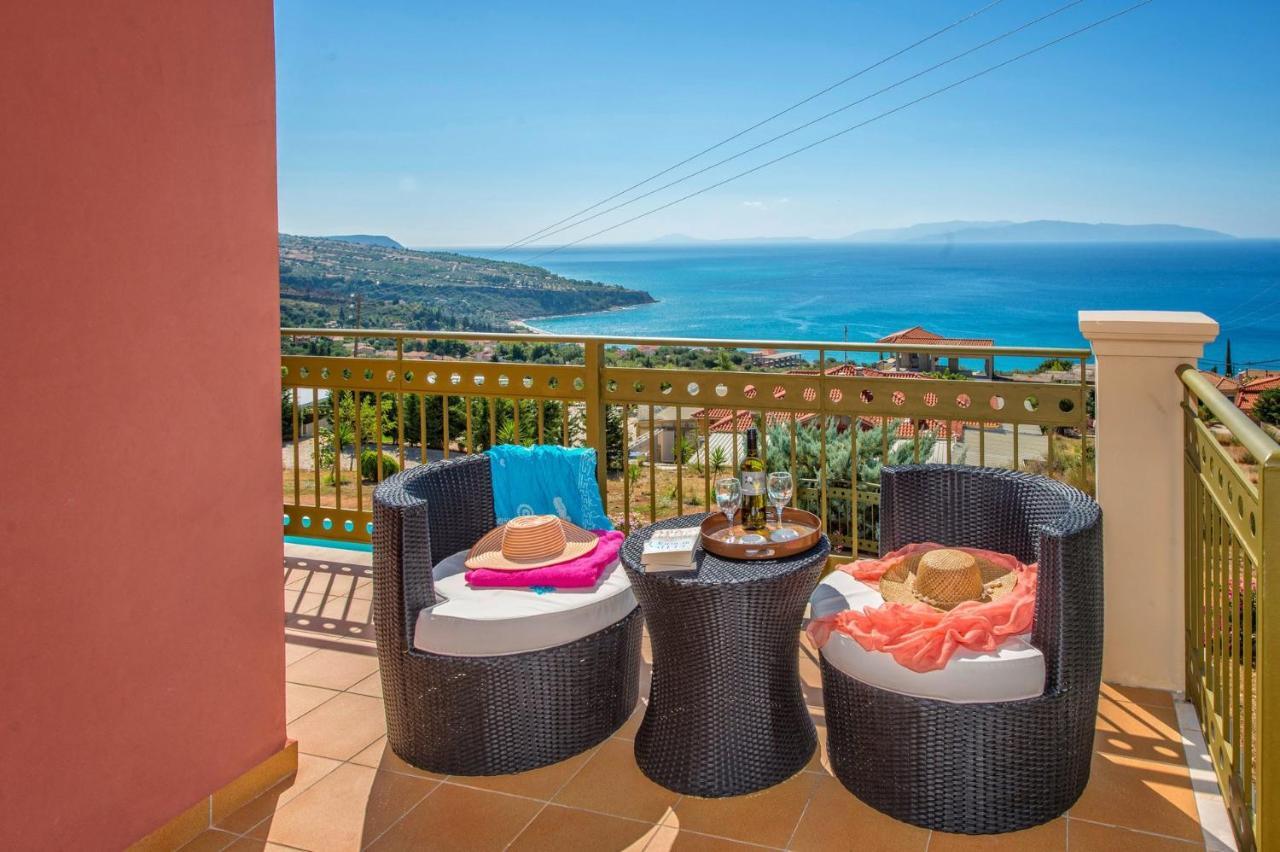 Lourdas Beach View Villa Vlachata エクステリア 写真